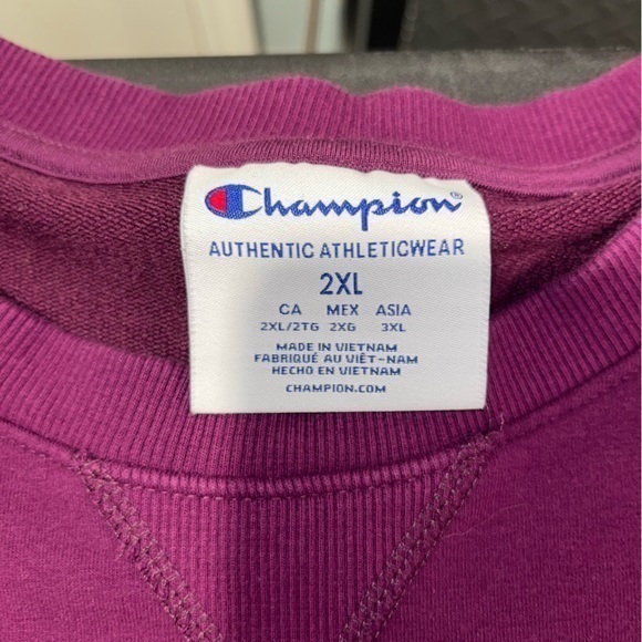 Champion Heritage‎ Retro Sport Crew Sweatshirt Women’s 2XL Venetian Purple - Picture 8 of 8